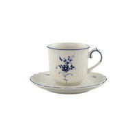 ESPRESSOTASSE MIT UNTERTASSE Vieux Luxembourg weiß-blau 70 ml - Blau/Weiß, Keramik (0.07L) - Villeroy & Boch