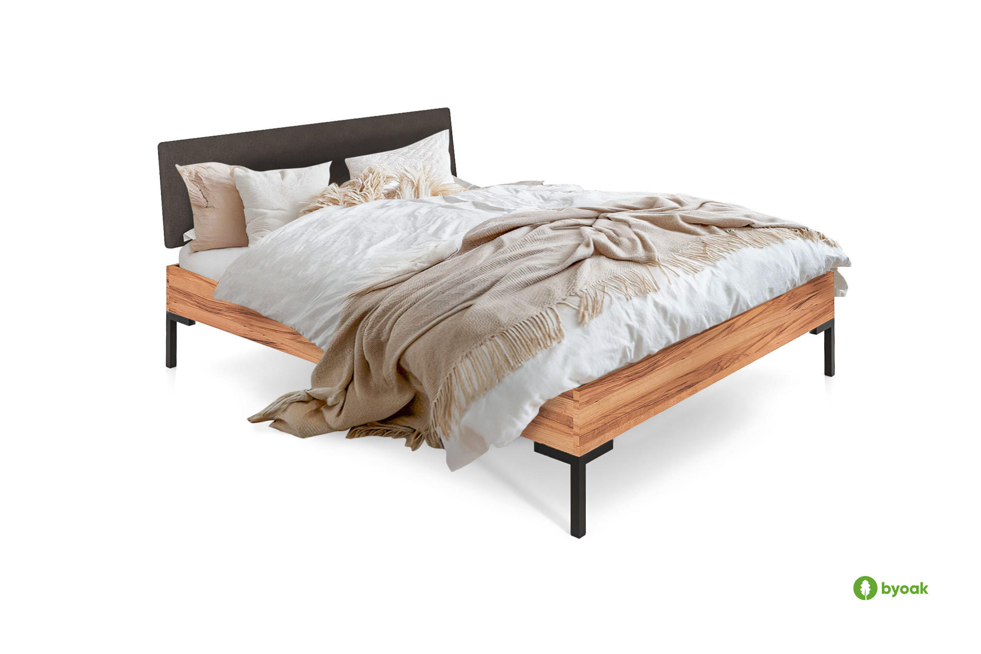 BETT LEON 1 200x220 Kernbuche - Kernbuche, Holz (200/220cm) - byoak