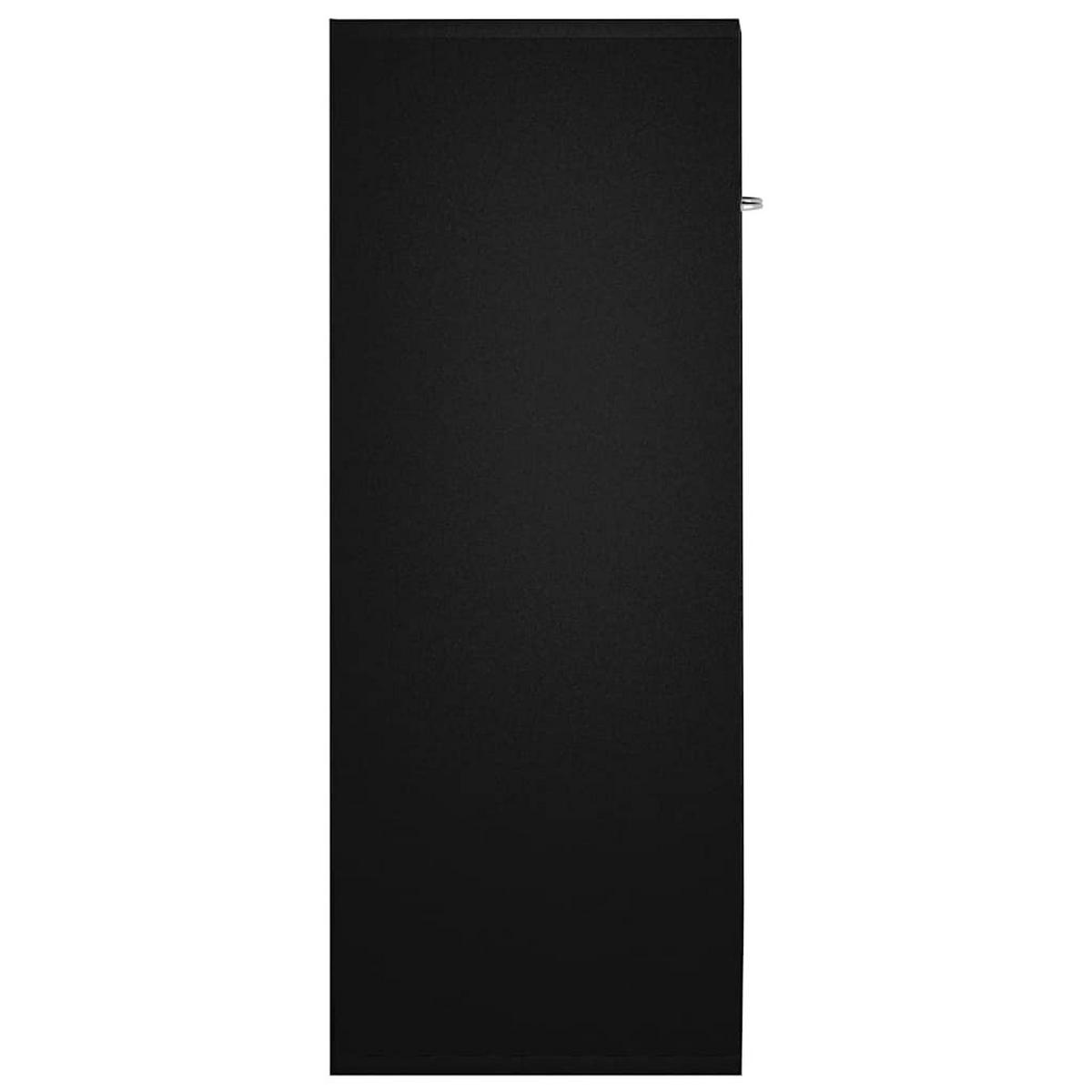 SIDEBOARD mit 1 Schublade, 2 Türen 60/36/75 cm aus Holzwerkstoff Schwarz - Silberfarben/Schwarz, Holz/Metall (60/75/30cm) - vidaXL