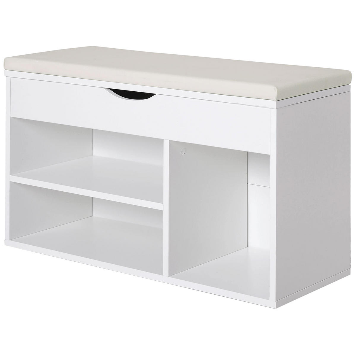 SCHUHBANK Weiß 1 Stück - Weiß, Kunststoff (30/47/80cm) - GiPP