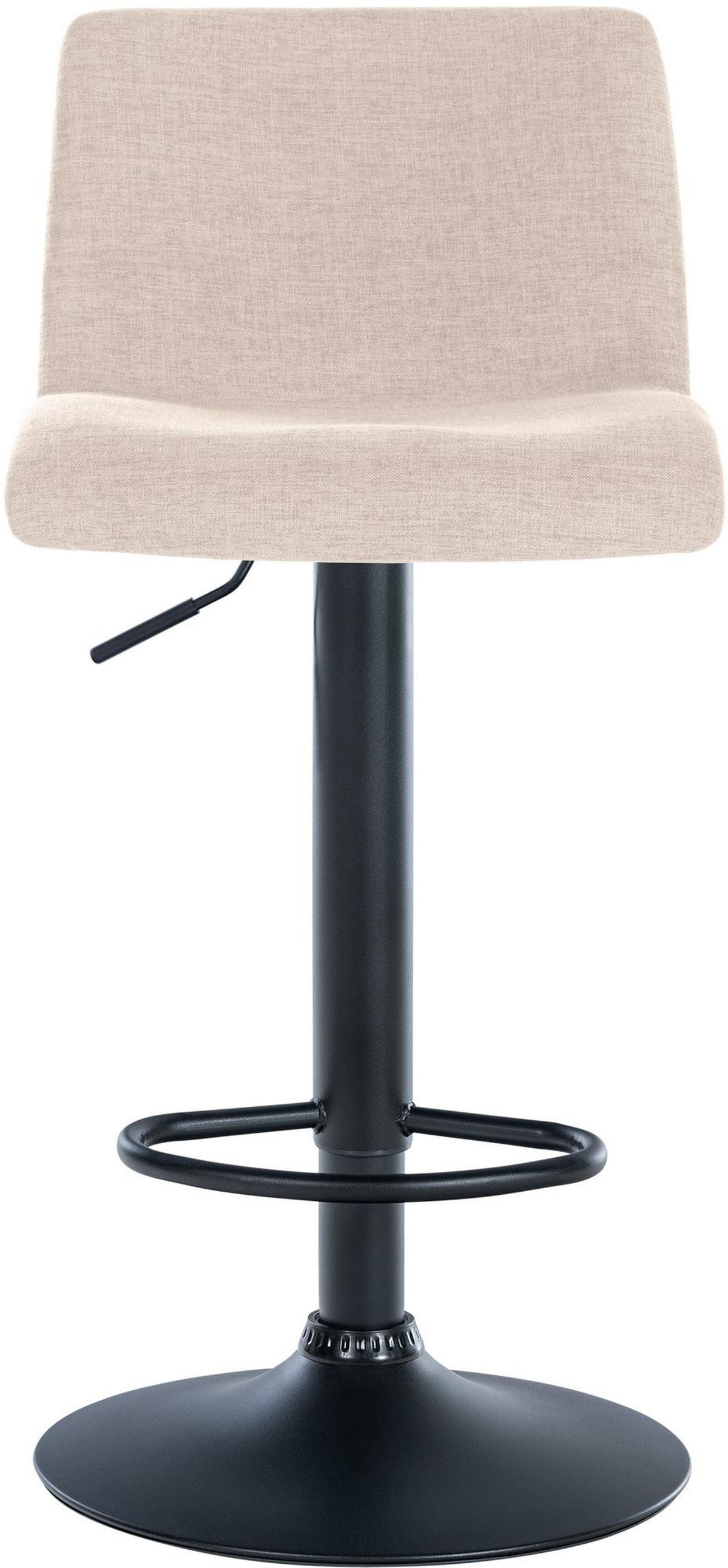 BARHOCKER Stoff creme - Creme/Schwarz, Textil/Metall (39/84/36cm) - CLP