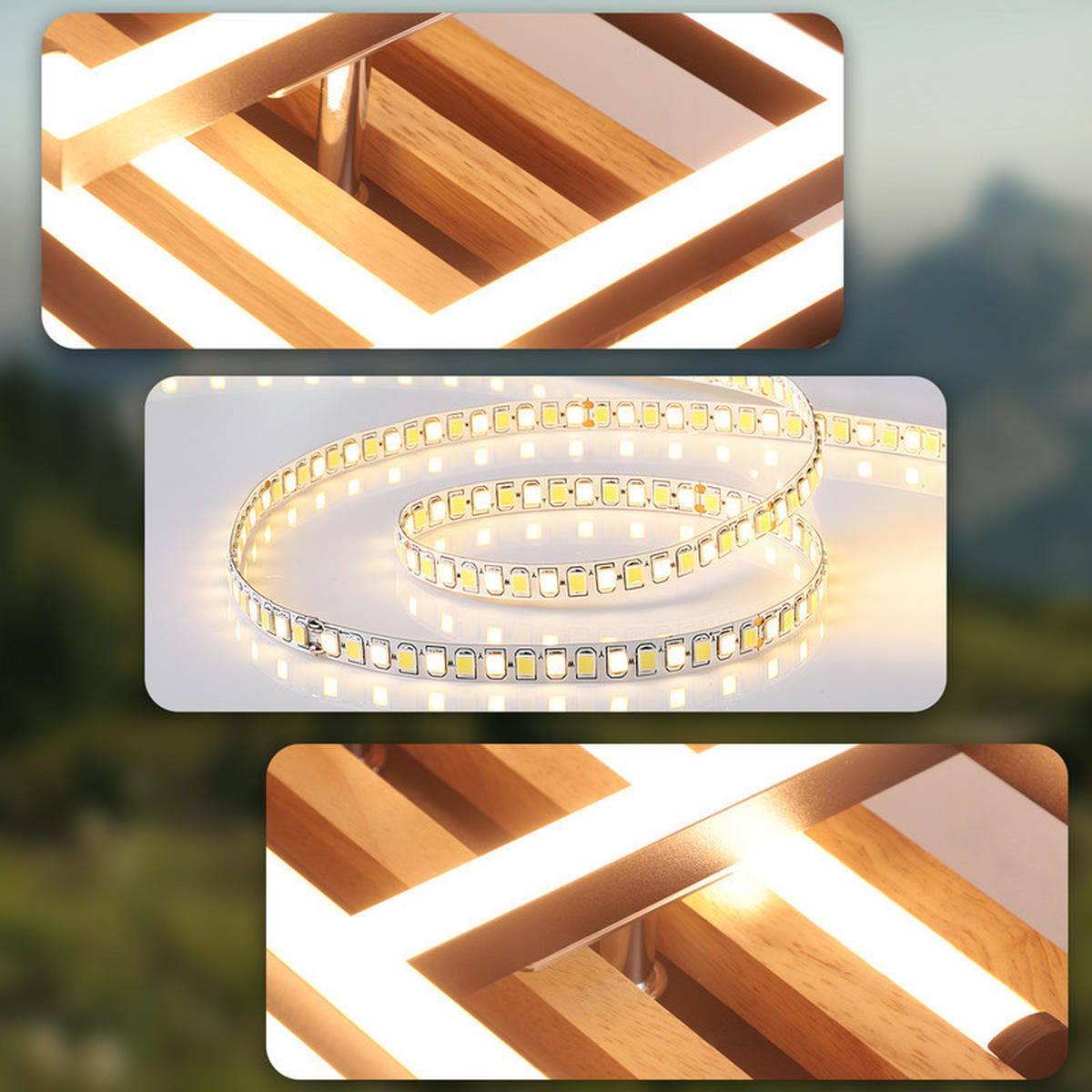 LED stropní svítidlo 20,9/38/8,8 cm - černá, kov (38/20.9/8.8cm) - Nettlife