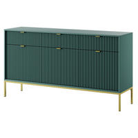KOMMODE Kioto KSZ154 in Grün - Goldfarben/Grün, Holzwerkstoff/Metall (154/83/39cm) - Ravio