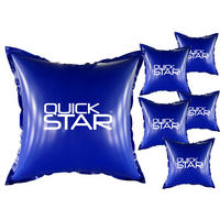 POOLKISSEN 6 Stück Eckig 120x120 cm Blau - Blau, Kunststoff (120/120cm) - QUICK STAR
