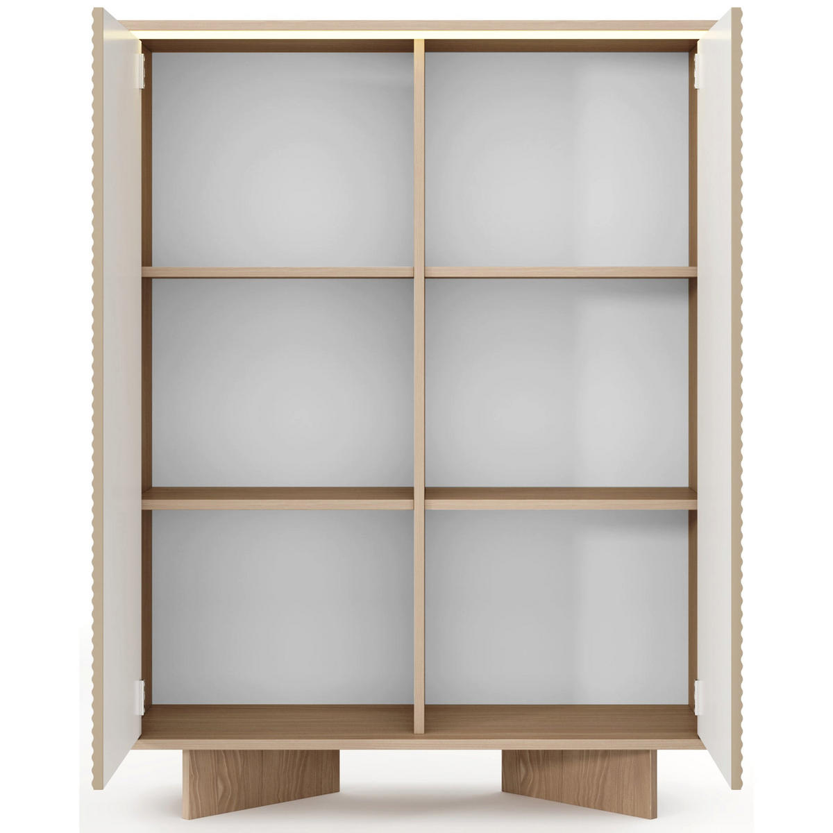KOMODA Semi, 103 cm - kapučínová/béžová, kompozitní dřevo (103.9/138.4/40cm) - Selsey