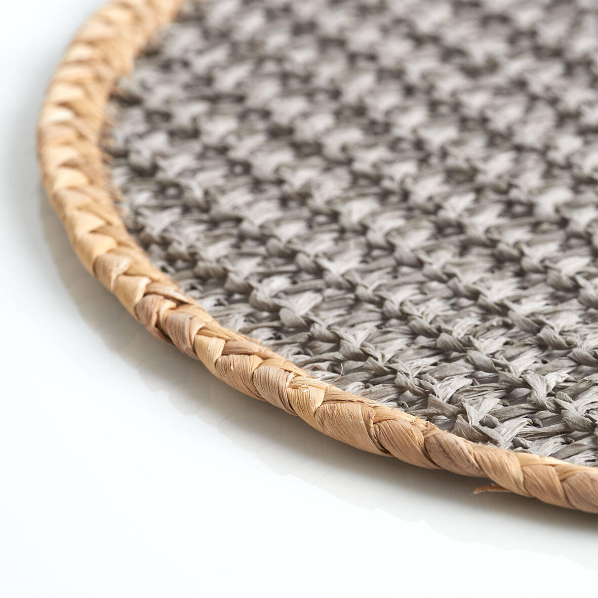 TISCHSET Nature Ø 38 cm - Grau, Papier (38cm) - ZELLER