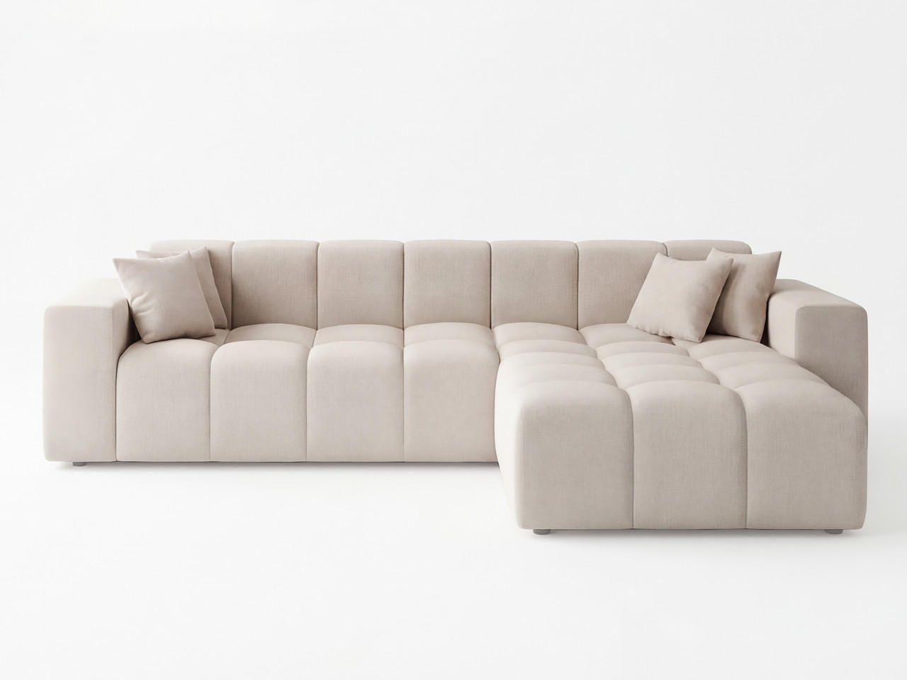 ECKSOFA Loopo Beige Rechts - Beige, Holz/Textil (265/180cm) - Graingold