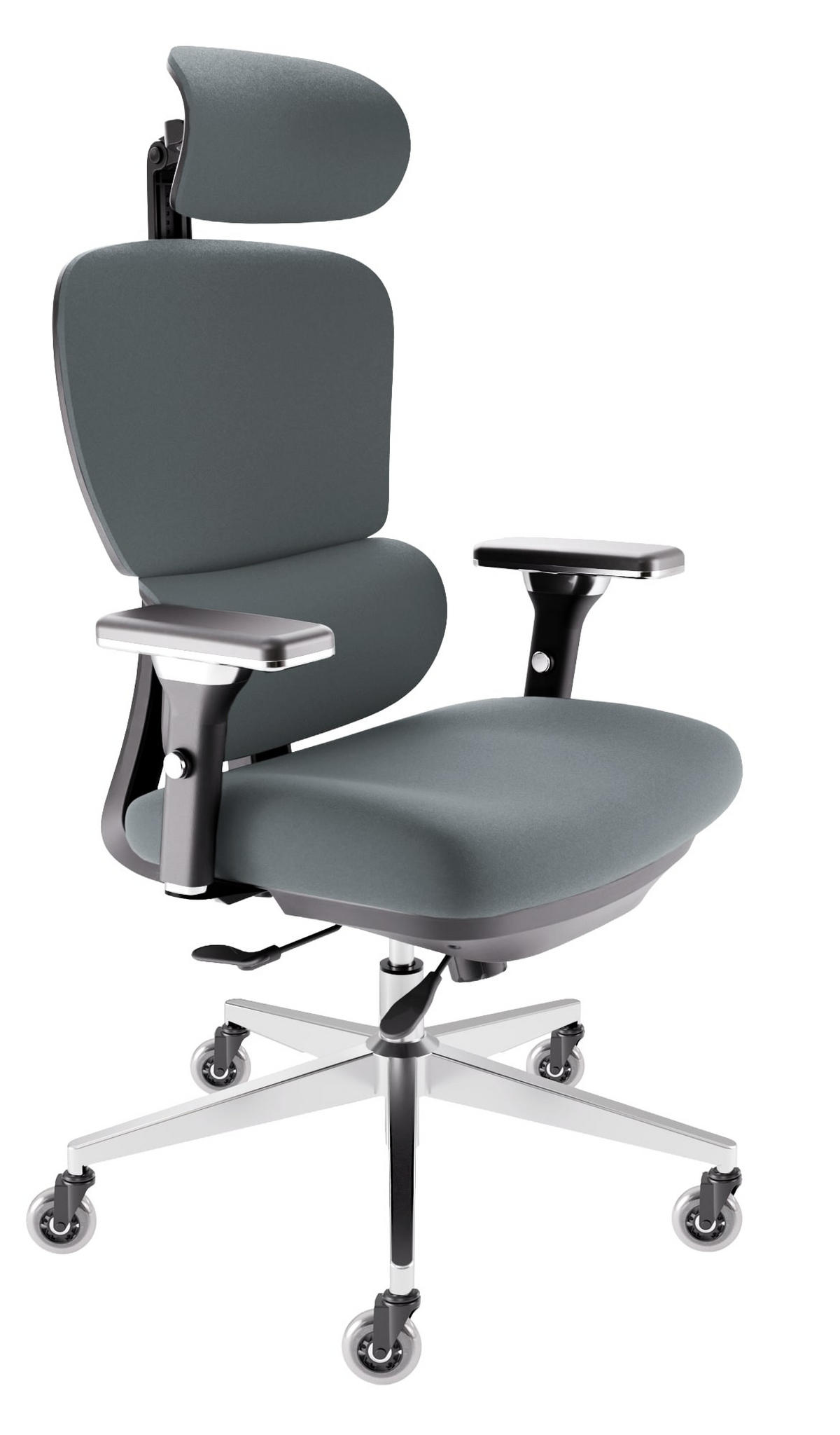 BÜROSTUHL ProSeat Anthrazit - Anthrazit/Silberfarben, Kunststoff/Textil (70/145/70cm) - Clouvou