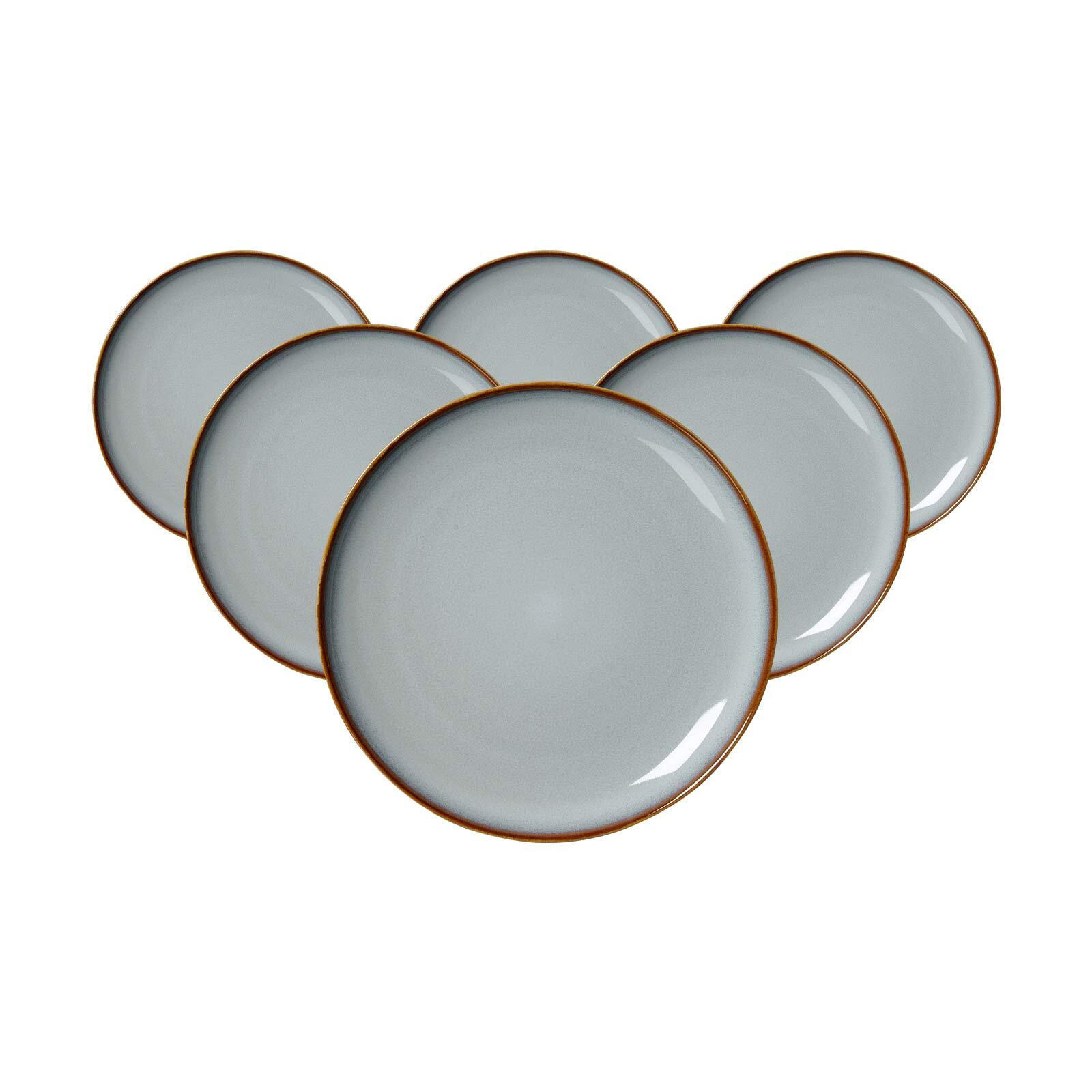 DESSERTTELLER Portofino grau ø 20,5 cm 6er Set - Grau, Keramik (20.5cm) - Ritzenhoff Breker