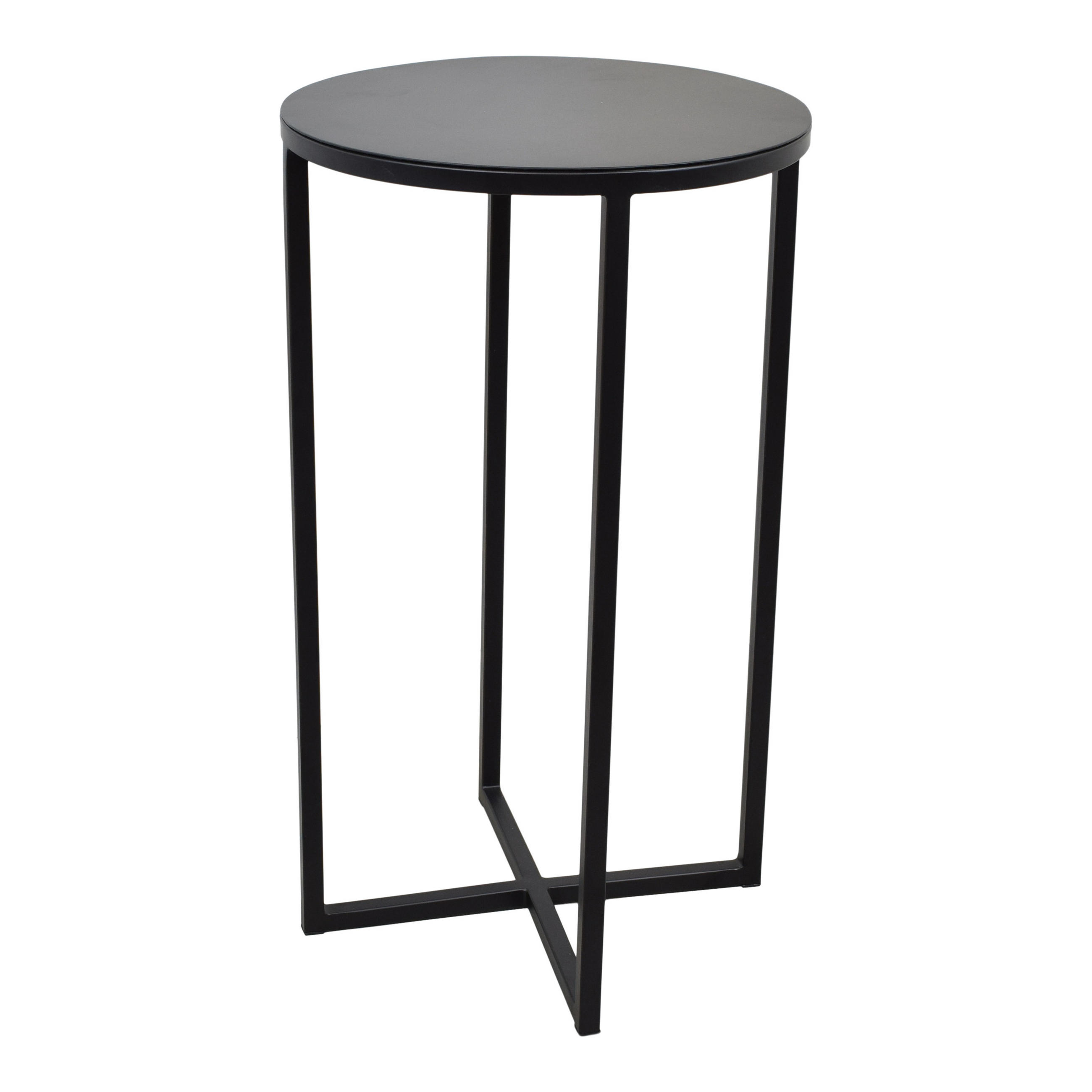 BEISTELLTISCH Nova Schwarz - Schwarz, Metall (35/35/60cm) - LOFT42