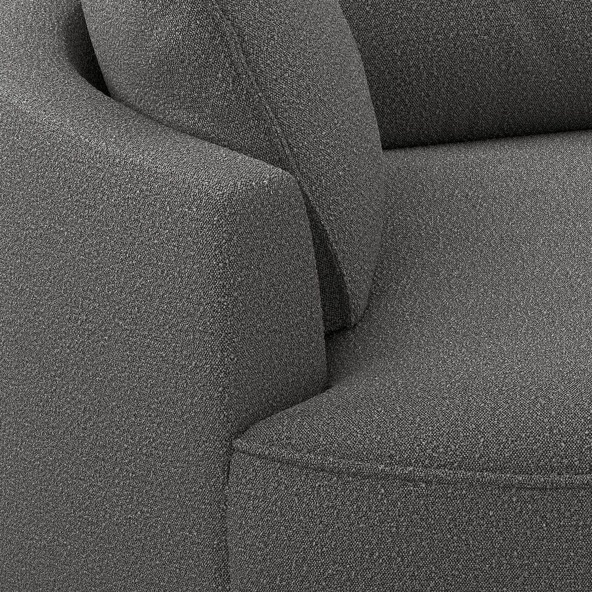 OTTOMANE - modular - Schwarz/Grau, Kunststoff/Textil (126/82/154cm) - home24