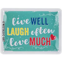 BLECHSCHILD 15/20 cm Live Laugh Love - Multicolor, Metall (20/15/0.5cm) - Nostalgic-Art