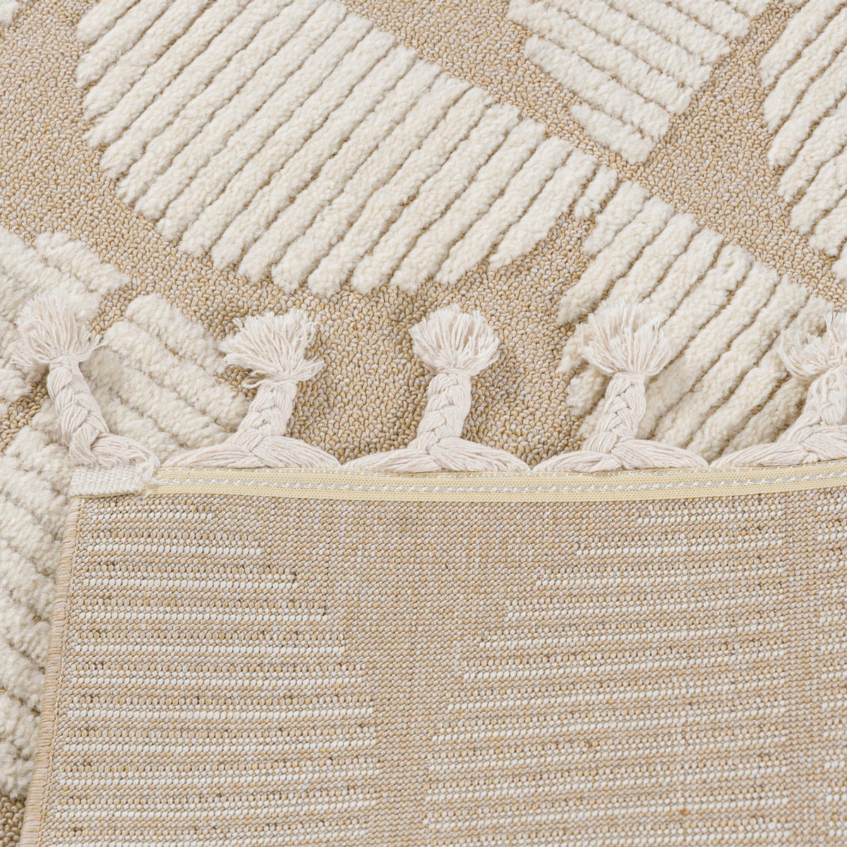 TEPPICH Beige Geometrisch, Moderne 160 x 230 cm - Ecru/Beige, Textil (160/230cm) - Mazovia