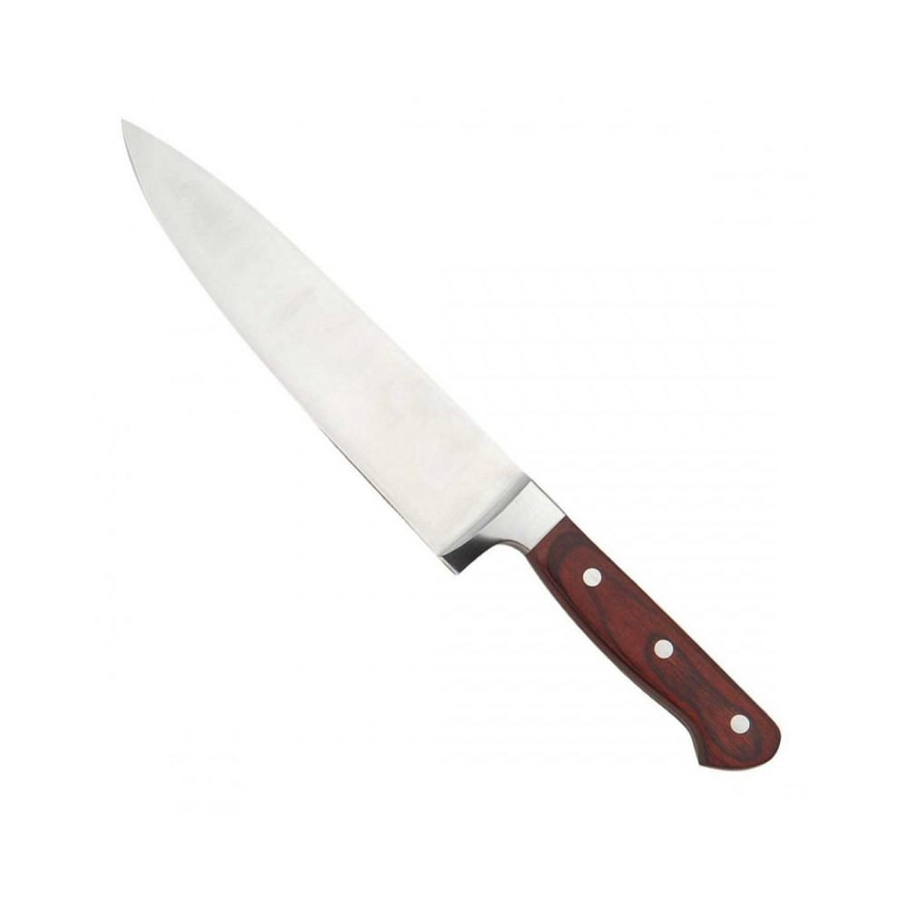 KOCHMESSER Silber 34/5/34 cm KH3440 - Silberfarben, Holz (34cm) - Kinghoff 