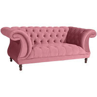 CHESTERFIELD Sofa 2-Sitzer Kaylin Samtvelours rosé - Rosa, Kunststoff (200/80/100cm) - 58aufmkessel