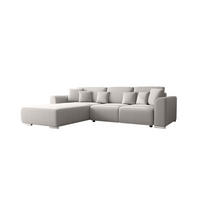 ECKSOFA GUSTO L Como19 Links mit Schlaffunktion - Hellgrau, Textil (279/193cm) - Bedante