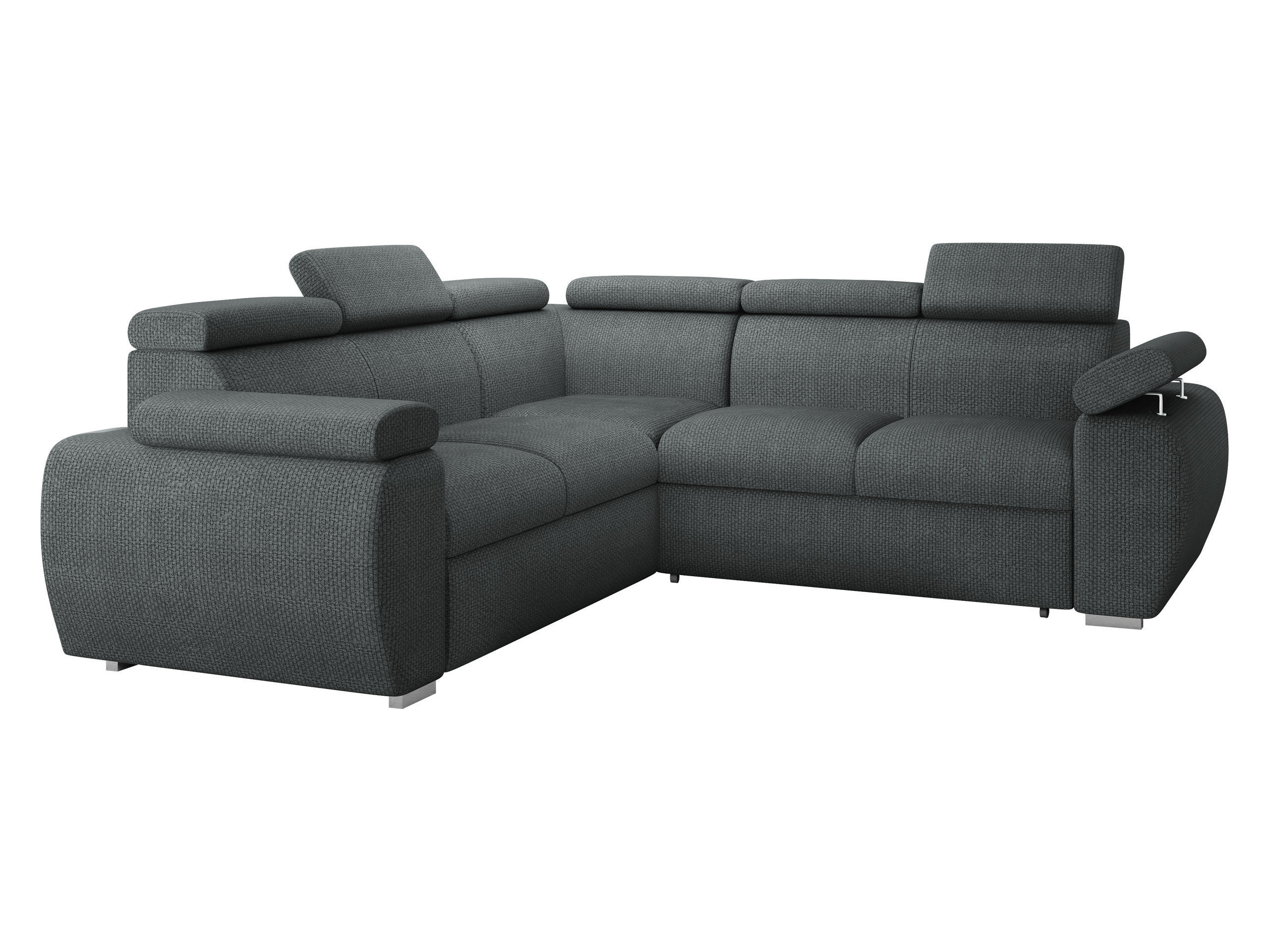 ECKSOFA Boston Maxi - Chromfarben/Blaugrau, Holz/Textil (260/260cm) - MIRJAN24