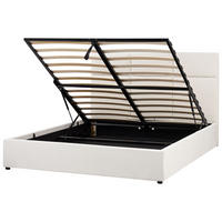 POLSTERBETT 160x200 cm Weiß Lagord - Creme, Textil (160/200cm) - Beliani