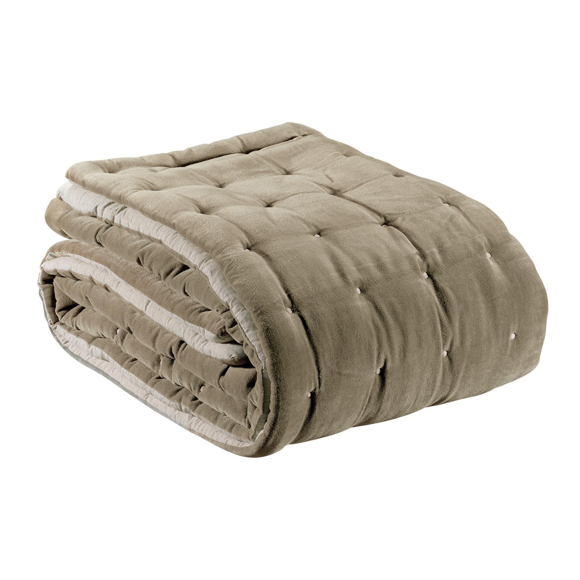 STEPPDECKE Elise sandfarben 160 x 160 cm - Hellgelb, Textil (160/160cm) - Vivaraise