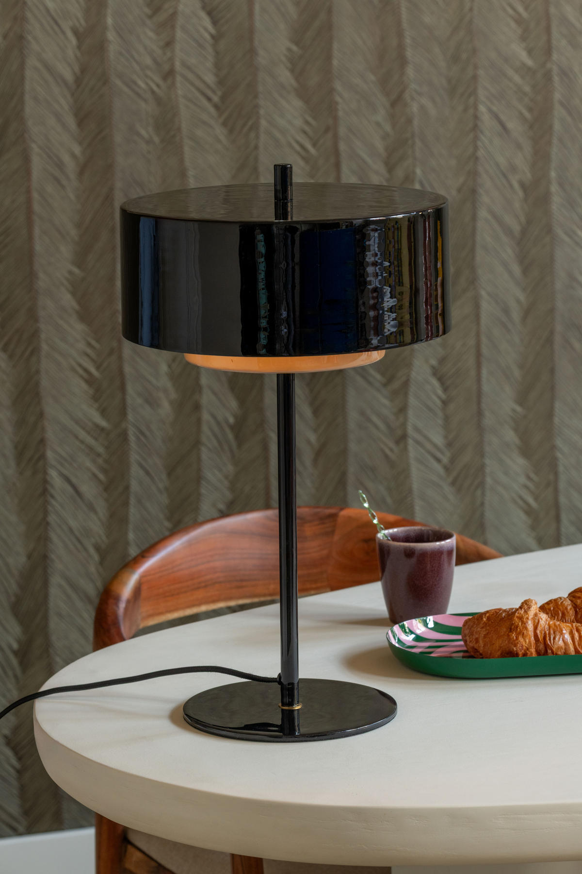 TISCHLAMPE Grato Anillo - Schwarz - 29/29/50 cm - Schwarz, Metall (29/29/50cm) - Leitmotiv
