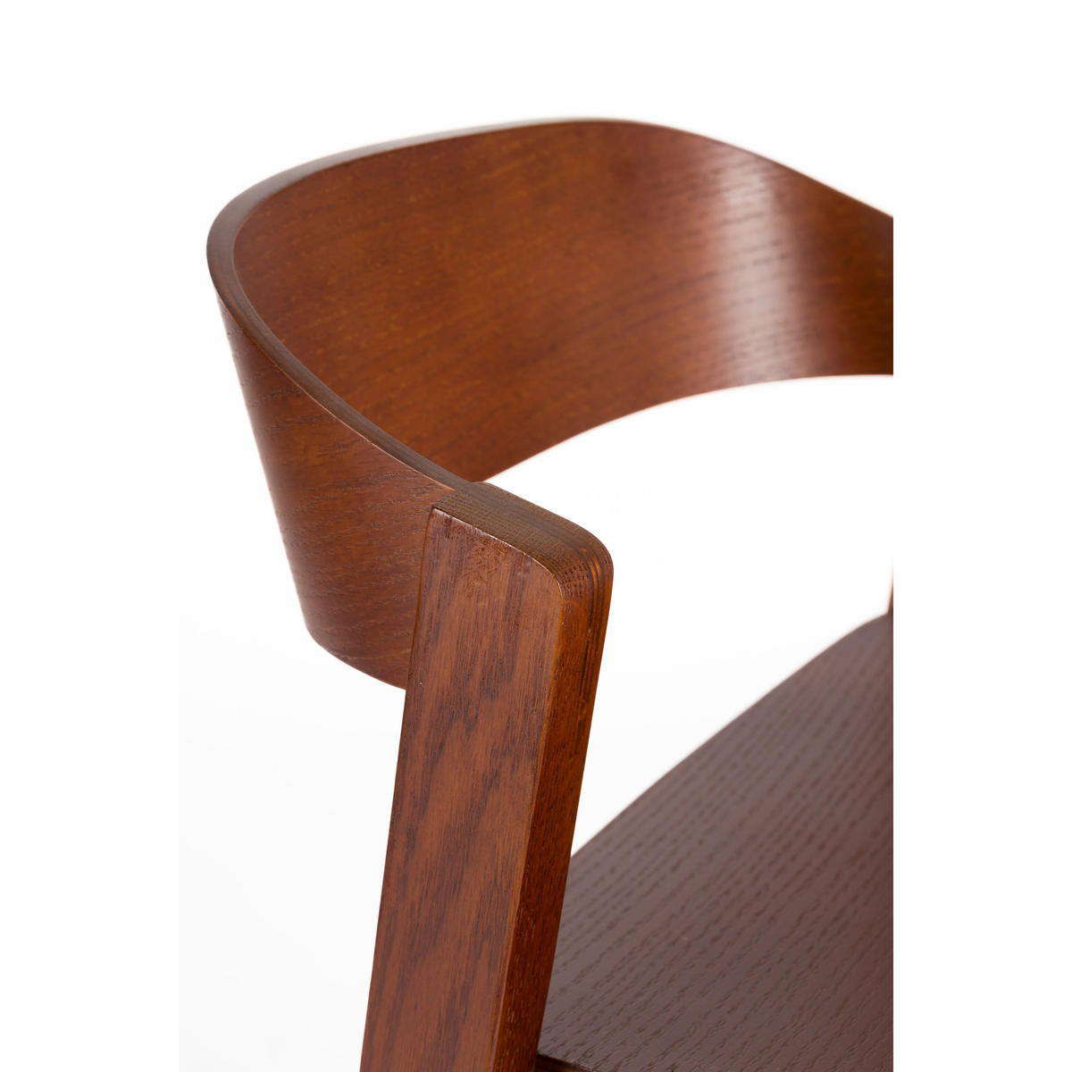 BARHOCKER Wooz mit Rückenlehne 65 cm Walnuss Braun - Braun, Holz (52/89.4/47.5cm) - Housecraft Living