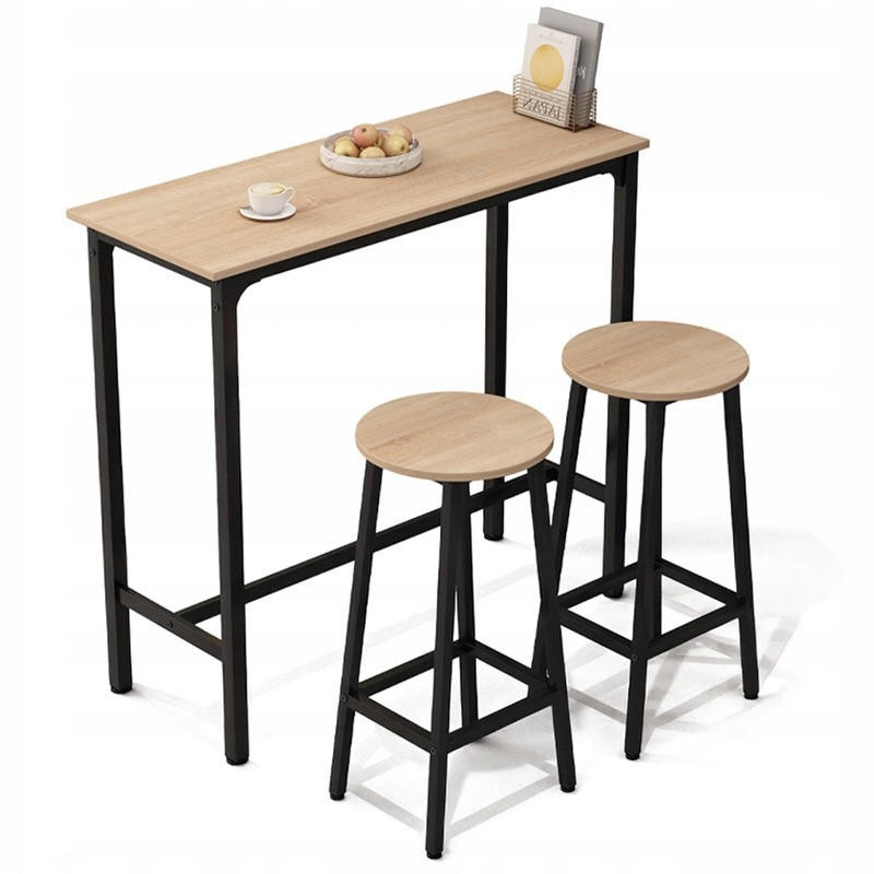 BARMÖBEL-SET, braun 100/90/40cm - Braun, Holzwerkstoff (100/90/40cm)