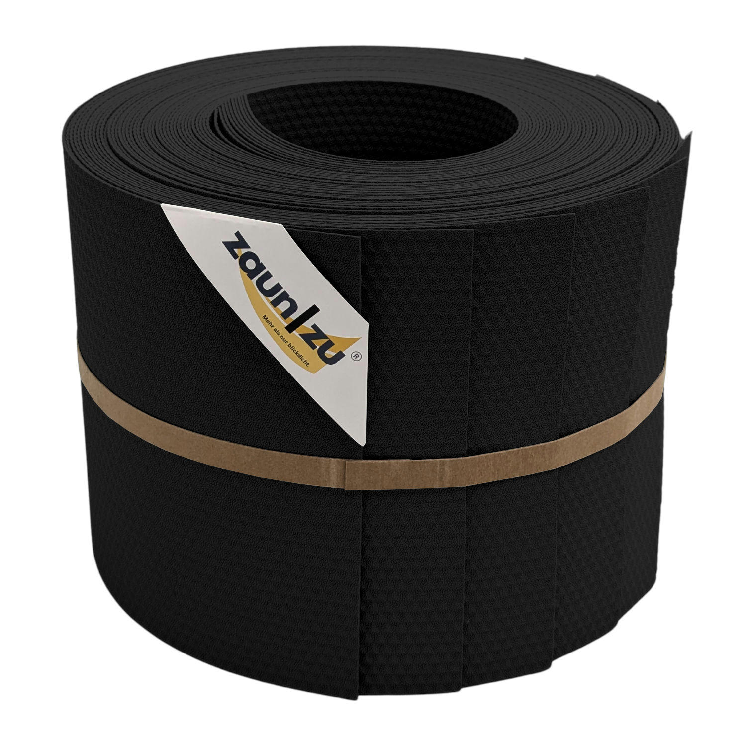 SICHTSCHUTZSTREIFEN Delux-P Einzelstreifen Wabenstruktur Schwarz 10x 2,55m - Schwarz, Kunststoff (255/19cm) - ZAUN|ZU