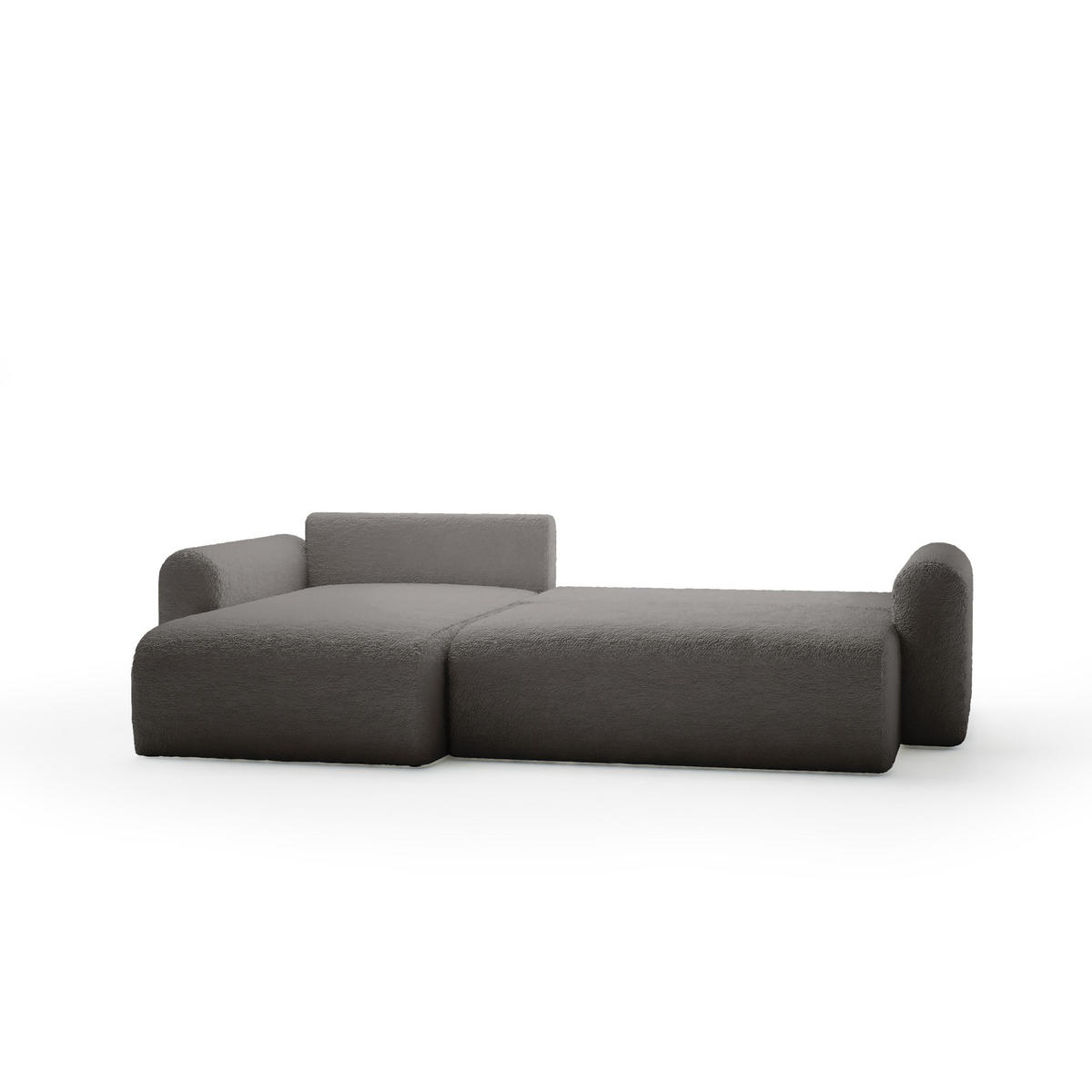 ECKSOFA mit Schlaffunktion Thekla, Grau - Grau, Textil (286/100cm) - Fedve