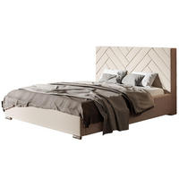 POLSTERBETT Sevilla mit Kopfteil, 180x200 cm, Doppelbett mit Bettkasten und Lattenrost aus Holz, Velourstoff Beige - Beige, Holz/Textil (180/200cm) - Alpi-Möbel