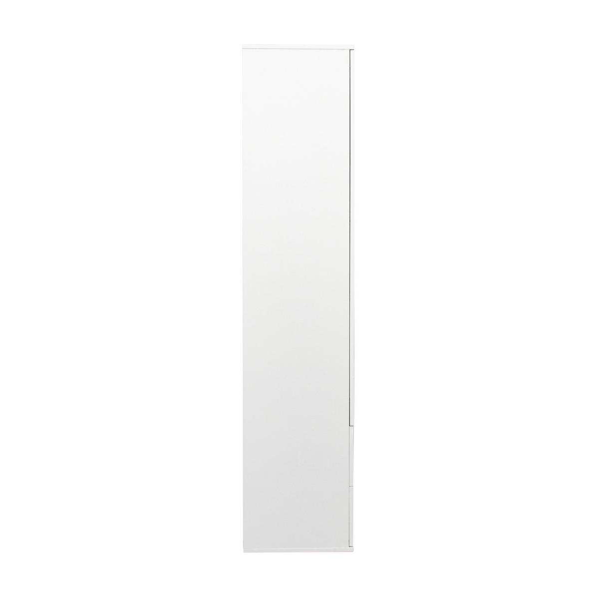 HIGHBOARD 59,5/35/182 cm in Weiß mit LED-Beleuchtung und Stauraum - Weiß, Holzwerkstoff (59.5/182/35cm) - Flora Grace