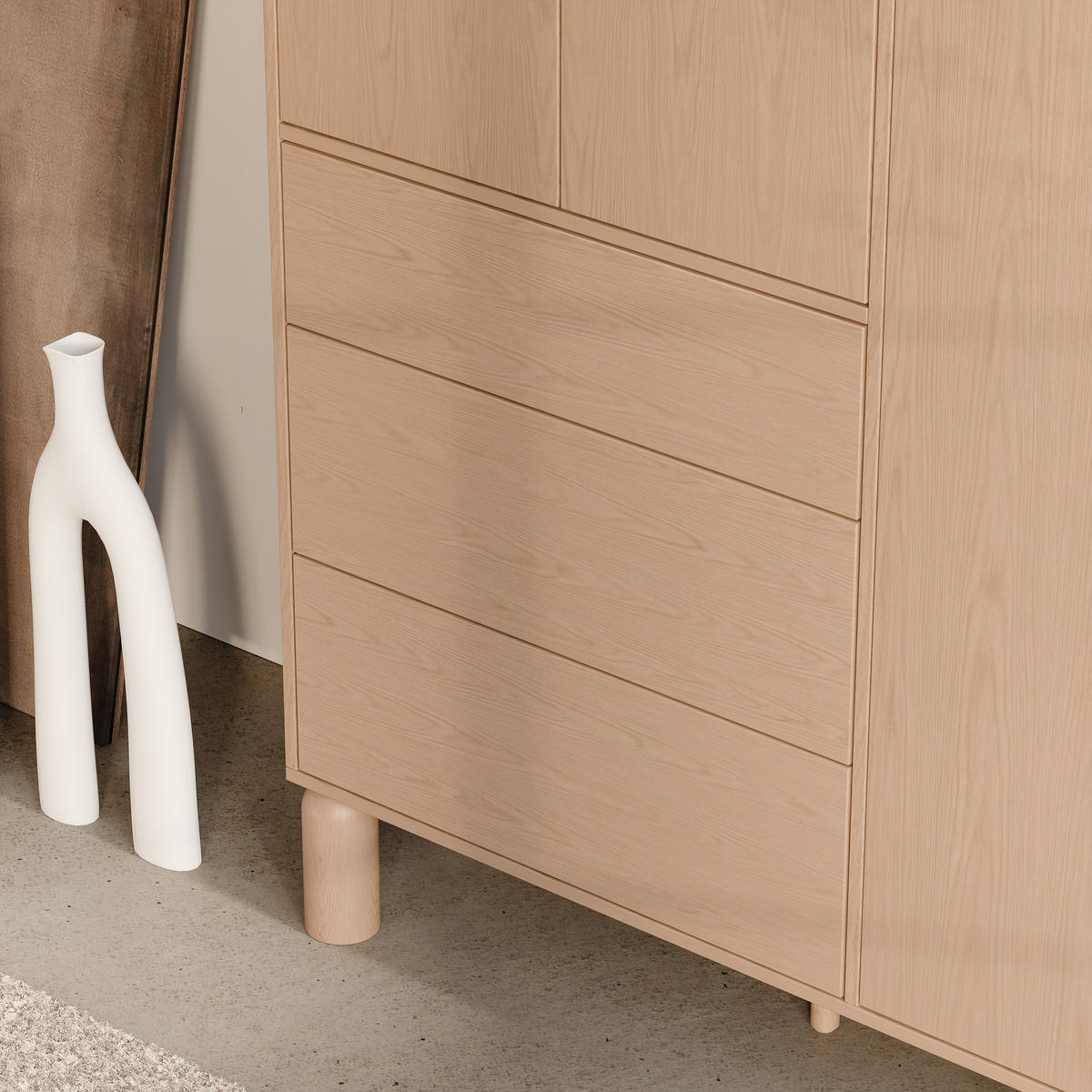 SCHRANK mit Schubladen SENA - Eichefarben, Holz/Holzwerkstoff (110/197/55cm) - Idohome