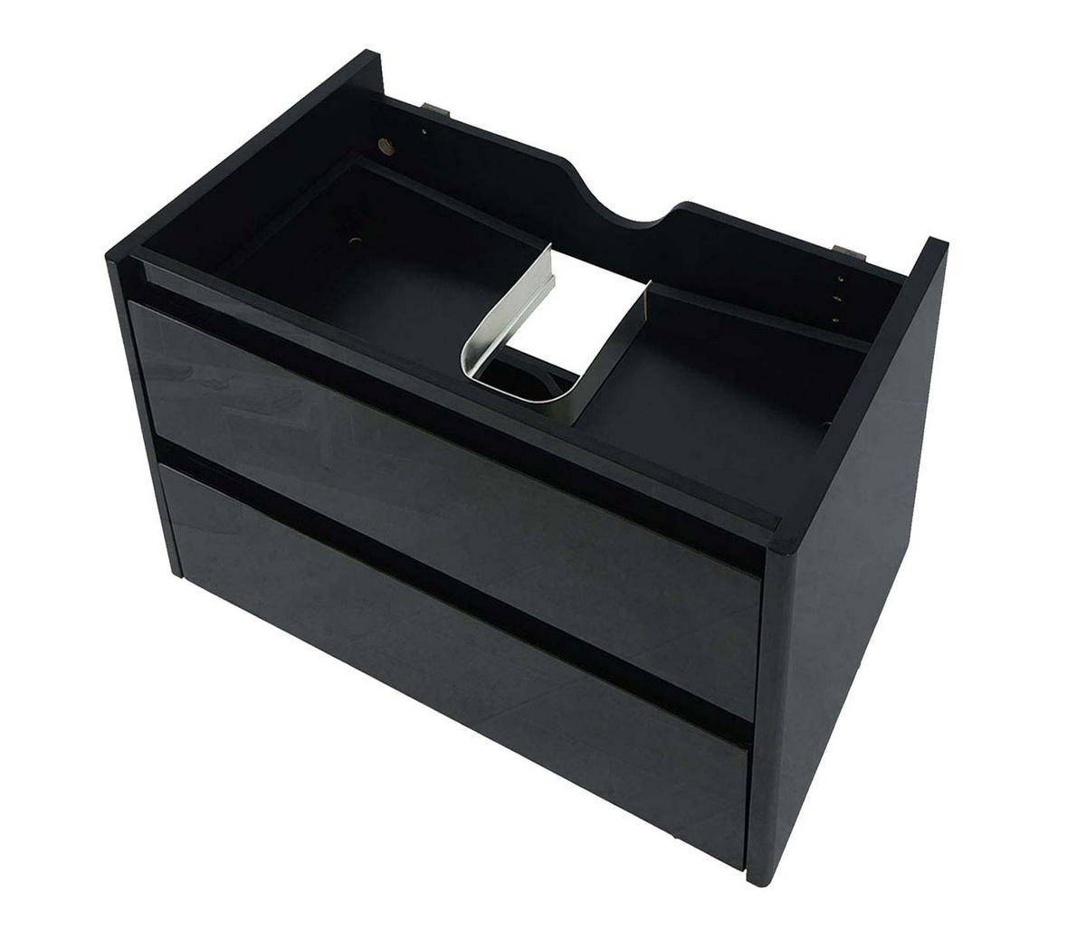 WASCHBECKENUNTERSCHRANK Schwarz - Schwarz, Holz (61/48/47cm) - MCW