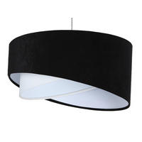 HÄNGELEUCHTE Schwarz 50/23 cm - Weiß, Kunststoff (50/1.3/23cm) - ONZENO