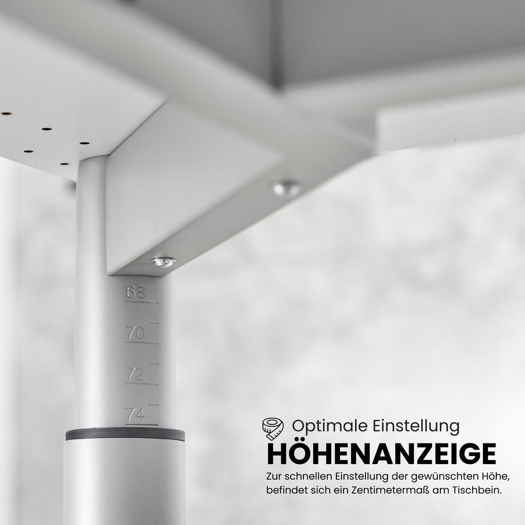 Thumbnail - bümö Schreibtisch, Wildeiche, Silber, Holzwerkstoff, Nachbildung,Eiche, Rechteckig, 160x74x80 cm, FSC Mix, Arbeitszimmer...