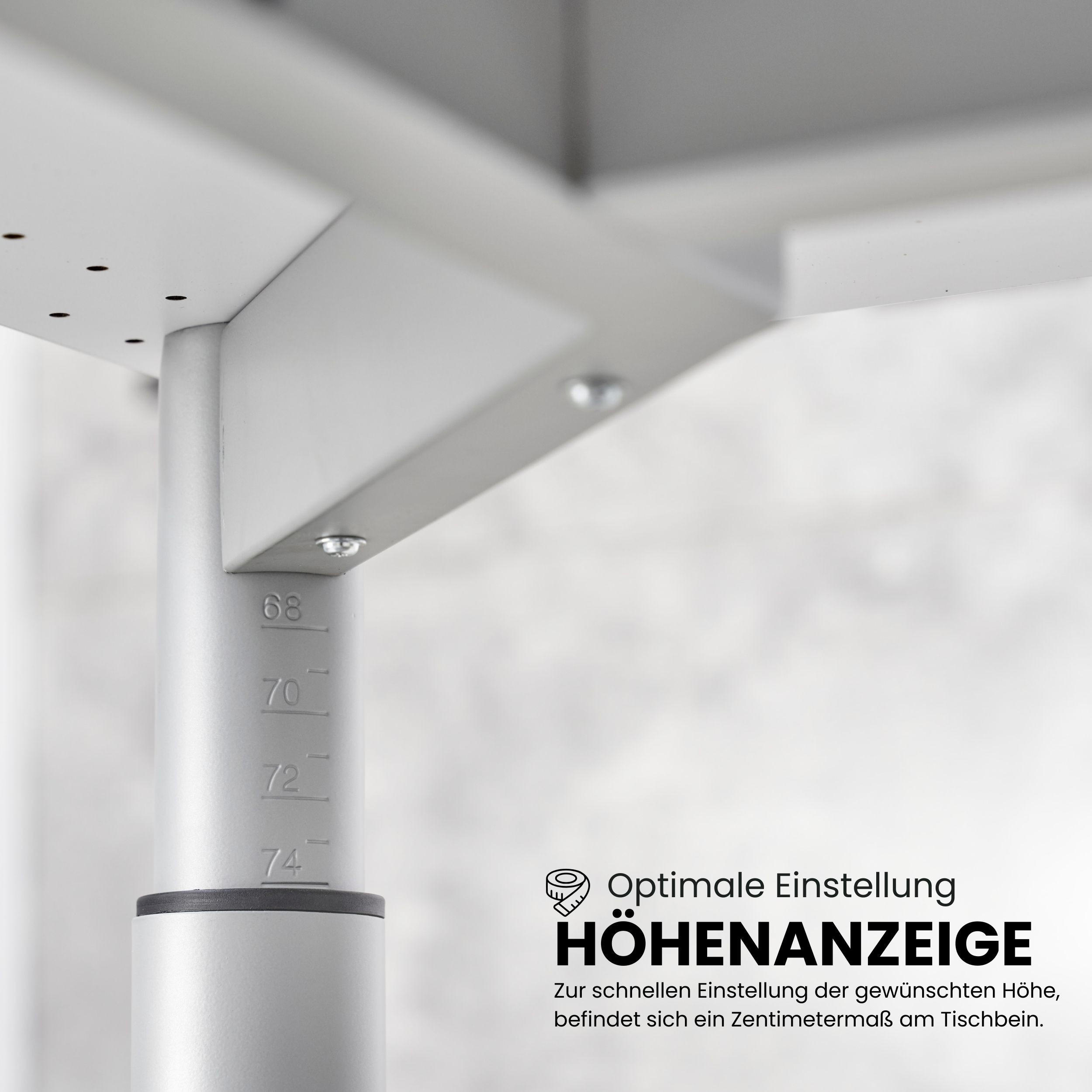Thumbnail - bümö Schreibtisch, Graphit, Silber, Holzwerkstoff, Nachbildung, Quadratisch, 80x74x80 cm, FSC Mix, Arbeitszimmer, Schrei...