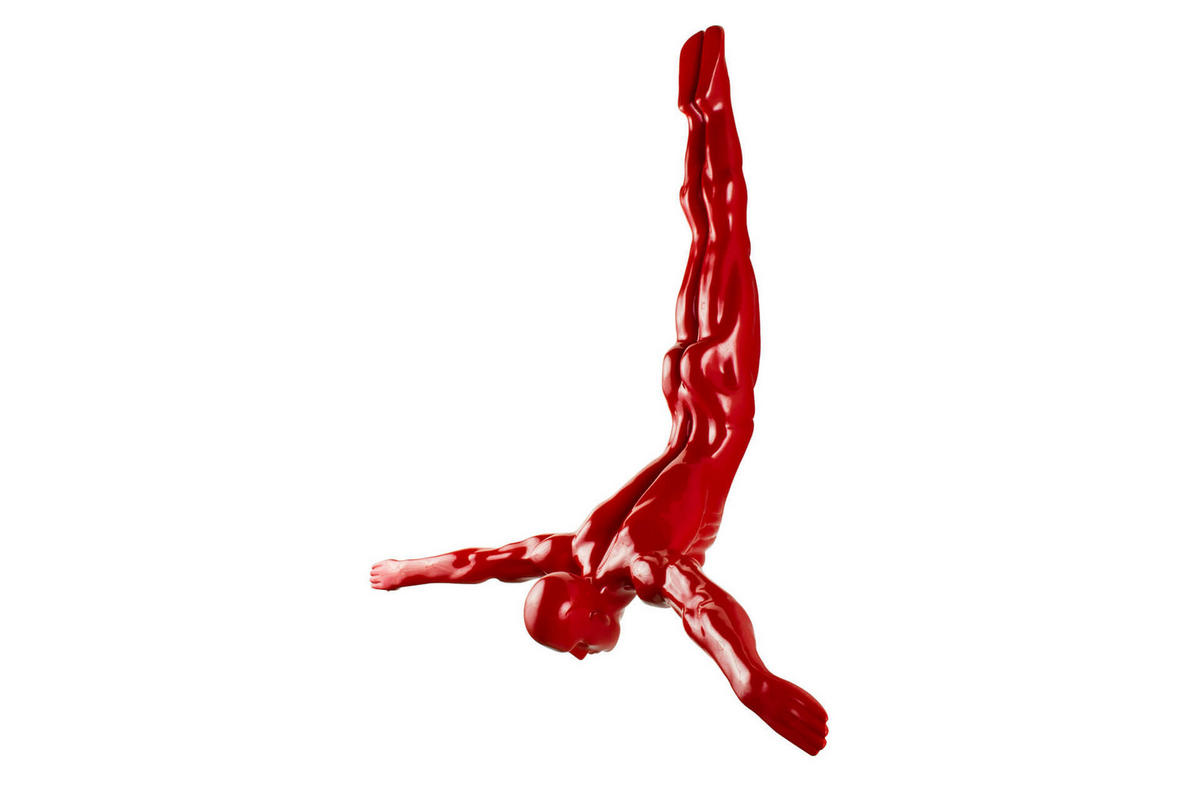 SKULPTUR Rot 53/56 cm - Rot, Stein (1.75/56/24cm) - KUNSTLOFT