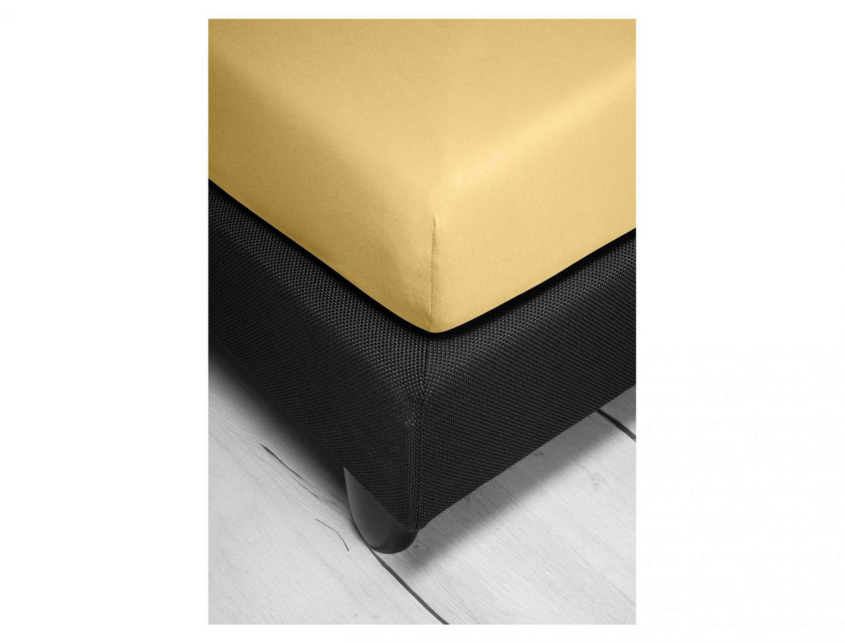 SPANNBETTTUCH MERKUR 0006 - Gelb, Textil (100/200cm) - Irisette