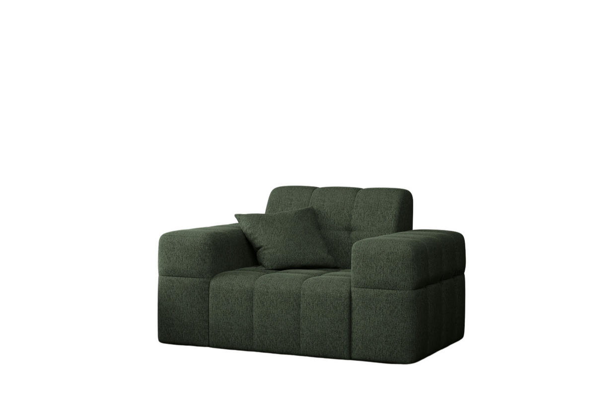SESSEL Serie NIMES Stoff Verita Dunkelgrün - Grün, Holz (120/82/92cm) - Kaiser Möbel