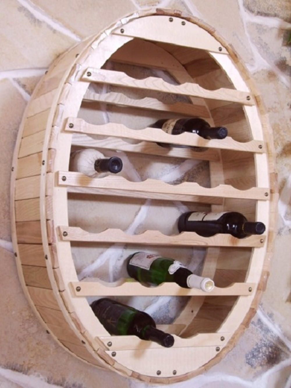 DanDiBo Weinregal Braun 62x86x24 cm