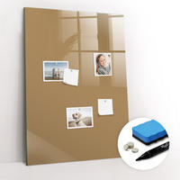 MAGNETTAFEL 70x100 Beige schwarzer Marker - Beige, Glas (70/0.4/100cm) - TULUP