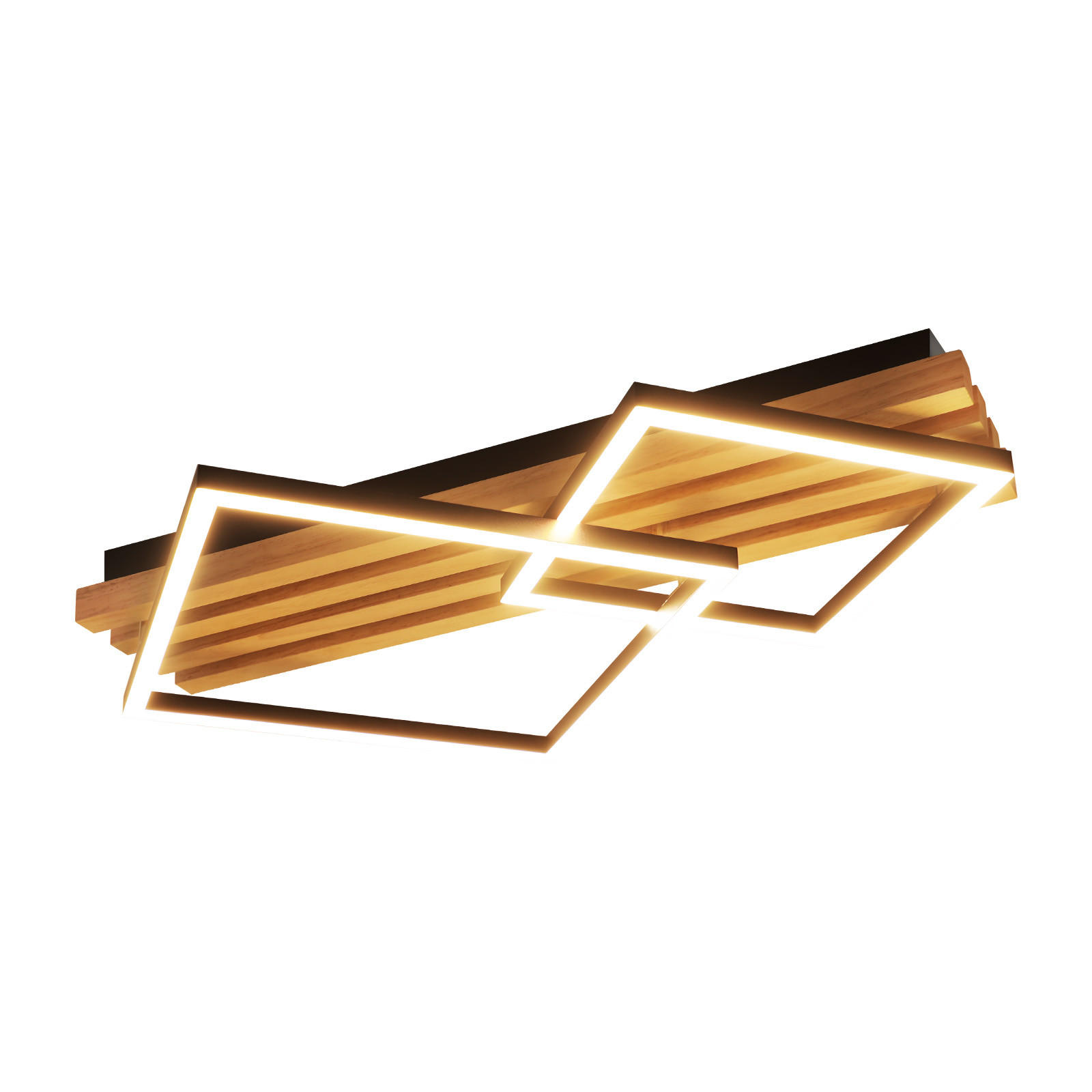 ZMH Led-Deckenleuchte Dunkelbraun 41.6x8.8x56.6 cm
