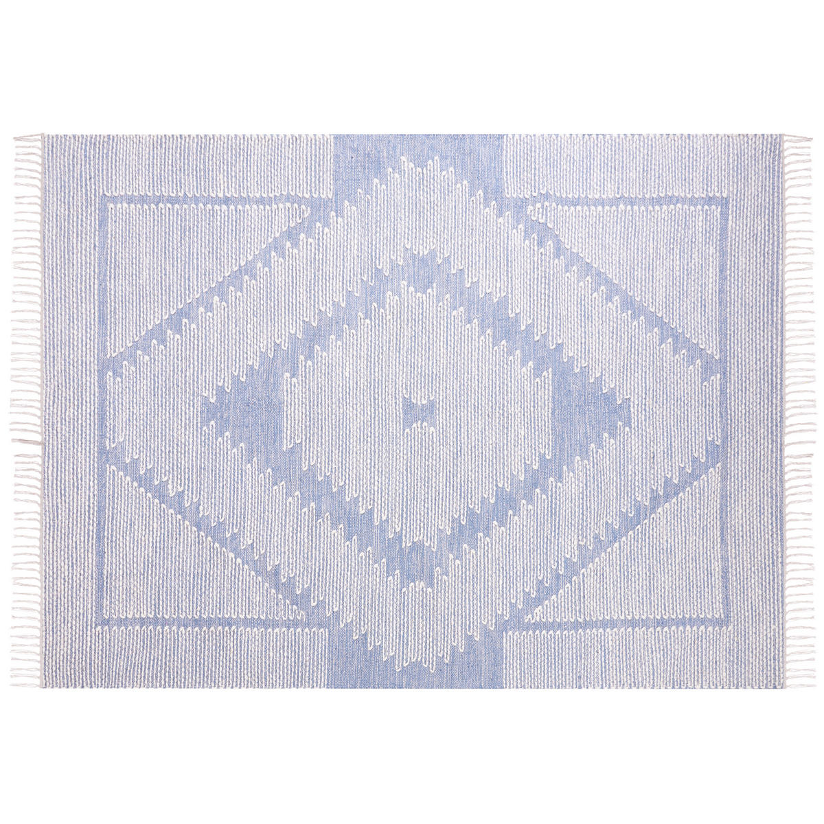 KURZFLOR-TEPPICH Ansar 230/160 cm - Blau, Textil (160/230cm) - Beliani