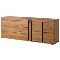 SIDEBOARD Wild-/Zerreiche 200x45x75 natur geölt NEW AMSTERDAM #16 - Braun, Holz (200/75/45cm) - Massivmoebel24