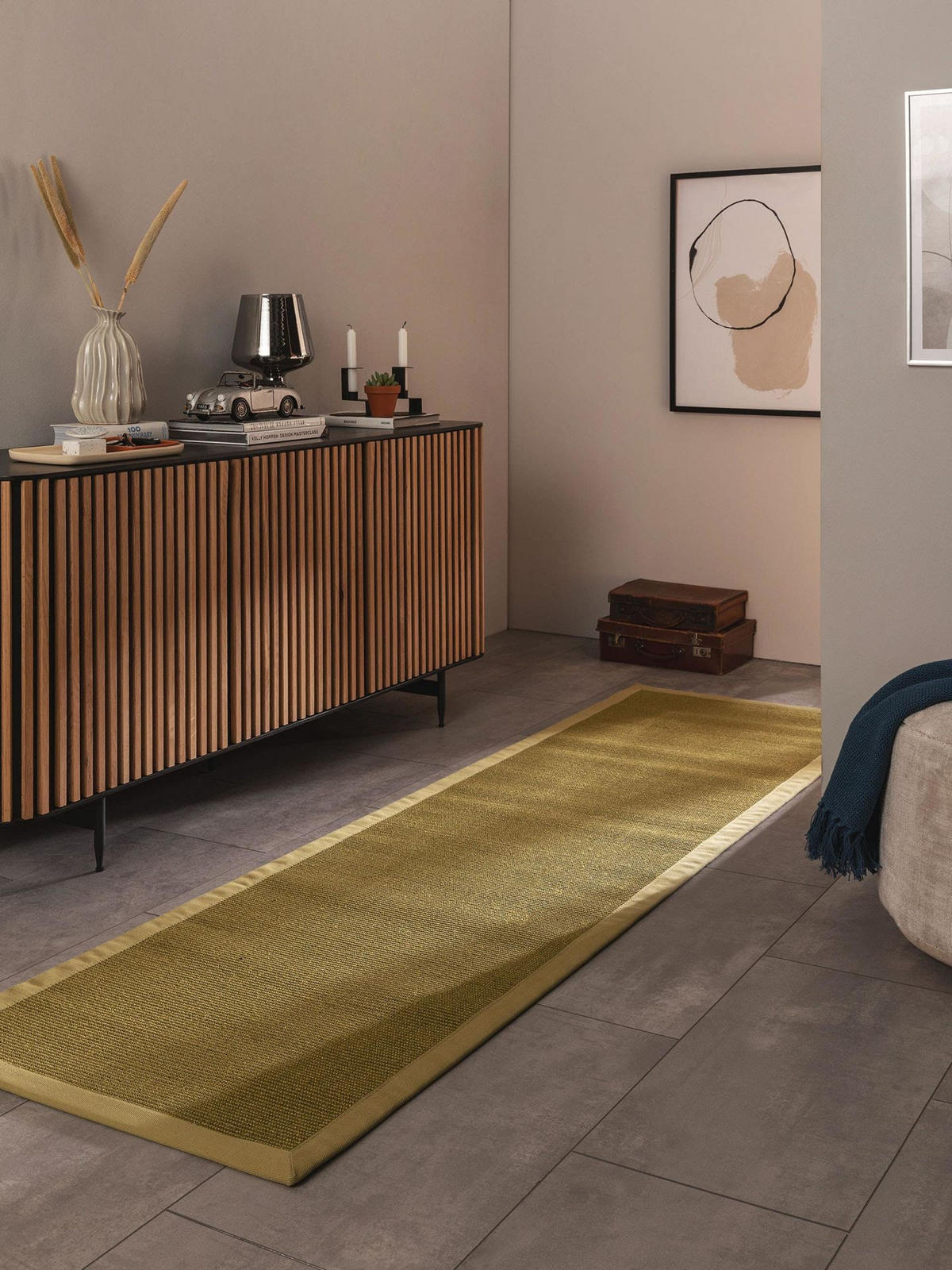 SISALTEPPICH Sana Grün 70x300 cm - Grün, Naturmaterialen (70/1cm) - KUNSTLOFT