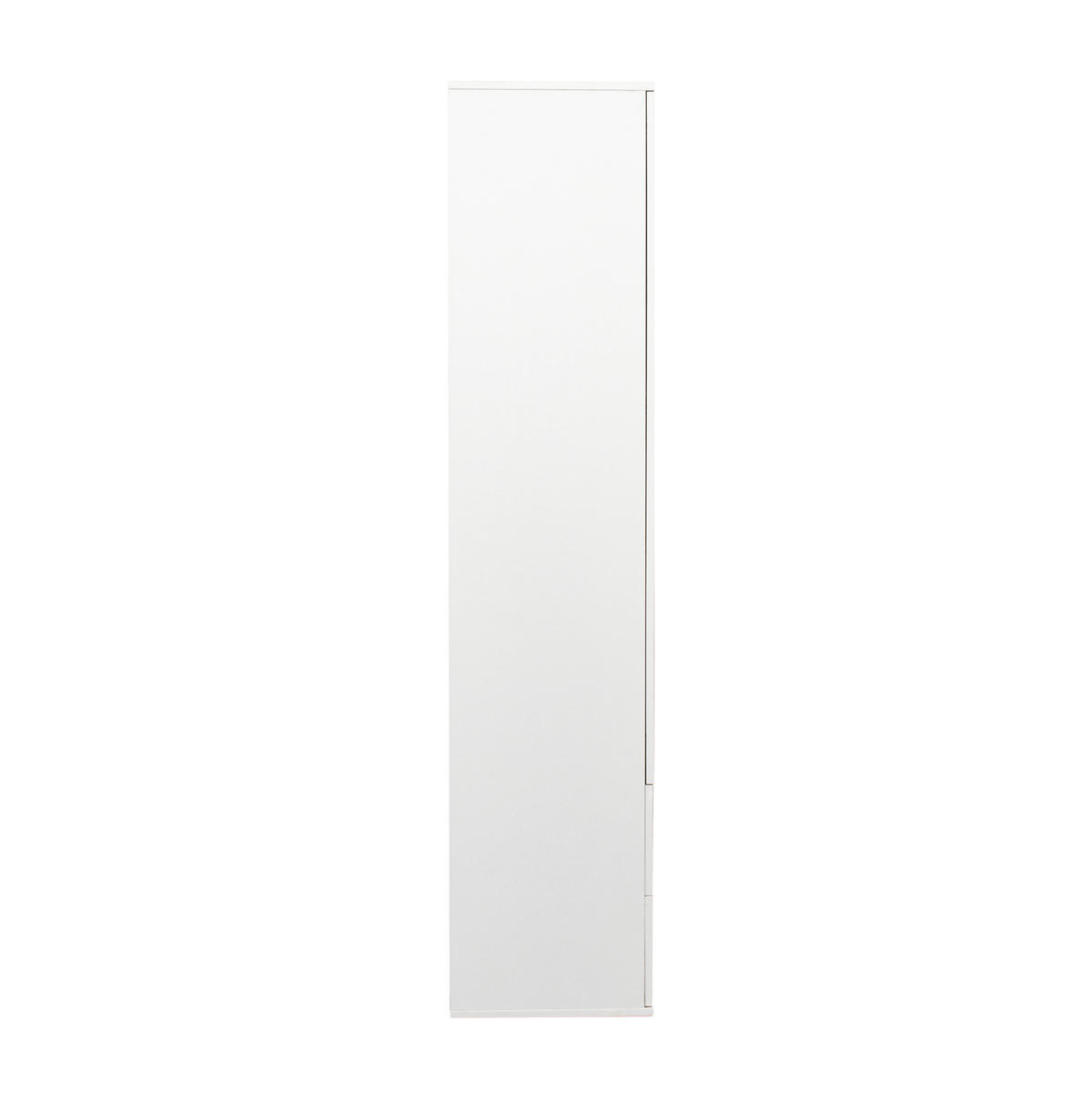 VITRÍNA z dřevotřísky 59,5x182x35 cm bílá s LED osvětlením, 2 dvířky a 2 zásuvkami - bílá, kompozitní dřevo (59.5/182/35cm) - Modfu