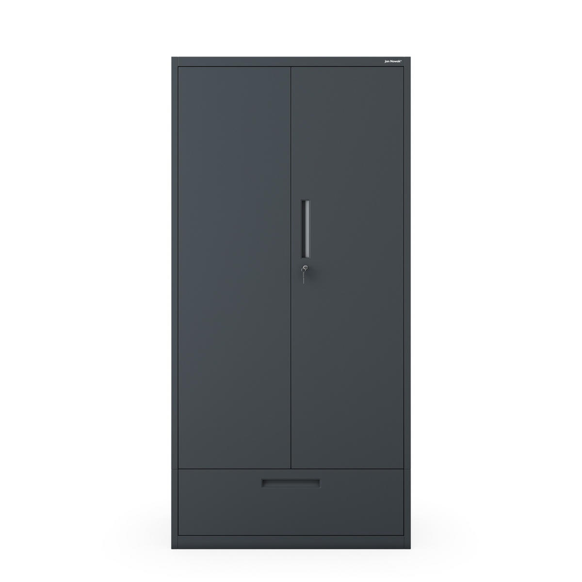 METALLSCHRANK Megan - Anthrazit, Metall (90/185/40cm)