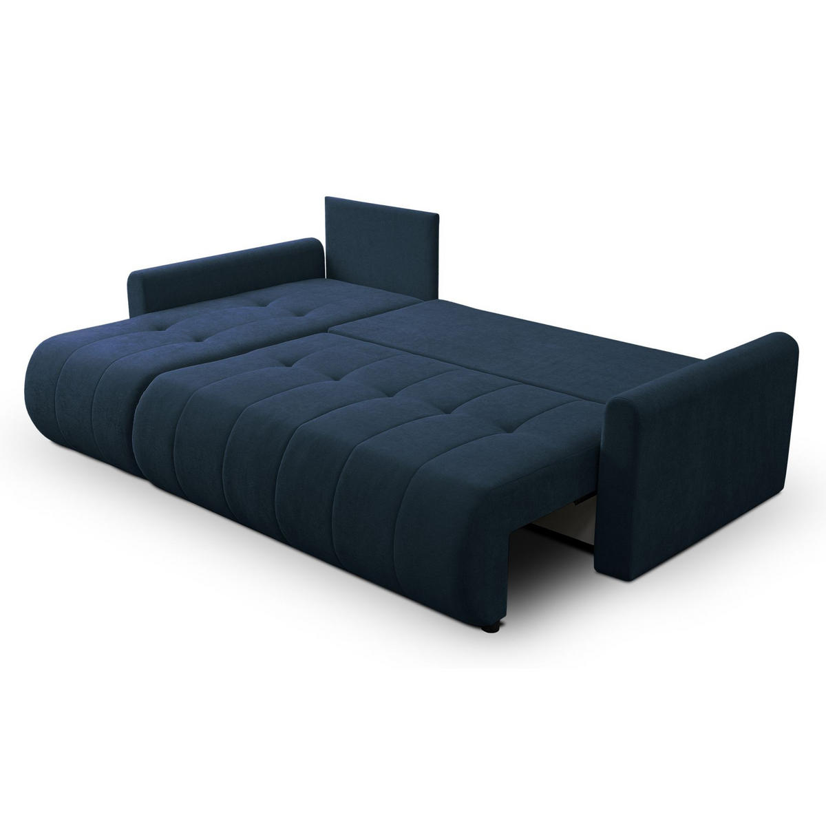 ECKSOFA Timmone Dunkelblau Chenille 230 cm - Schwarz/Dunkelblau, Kunststoff/Textil (230/149cm) - Selsey