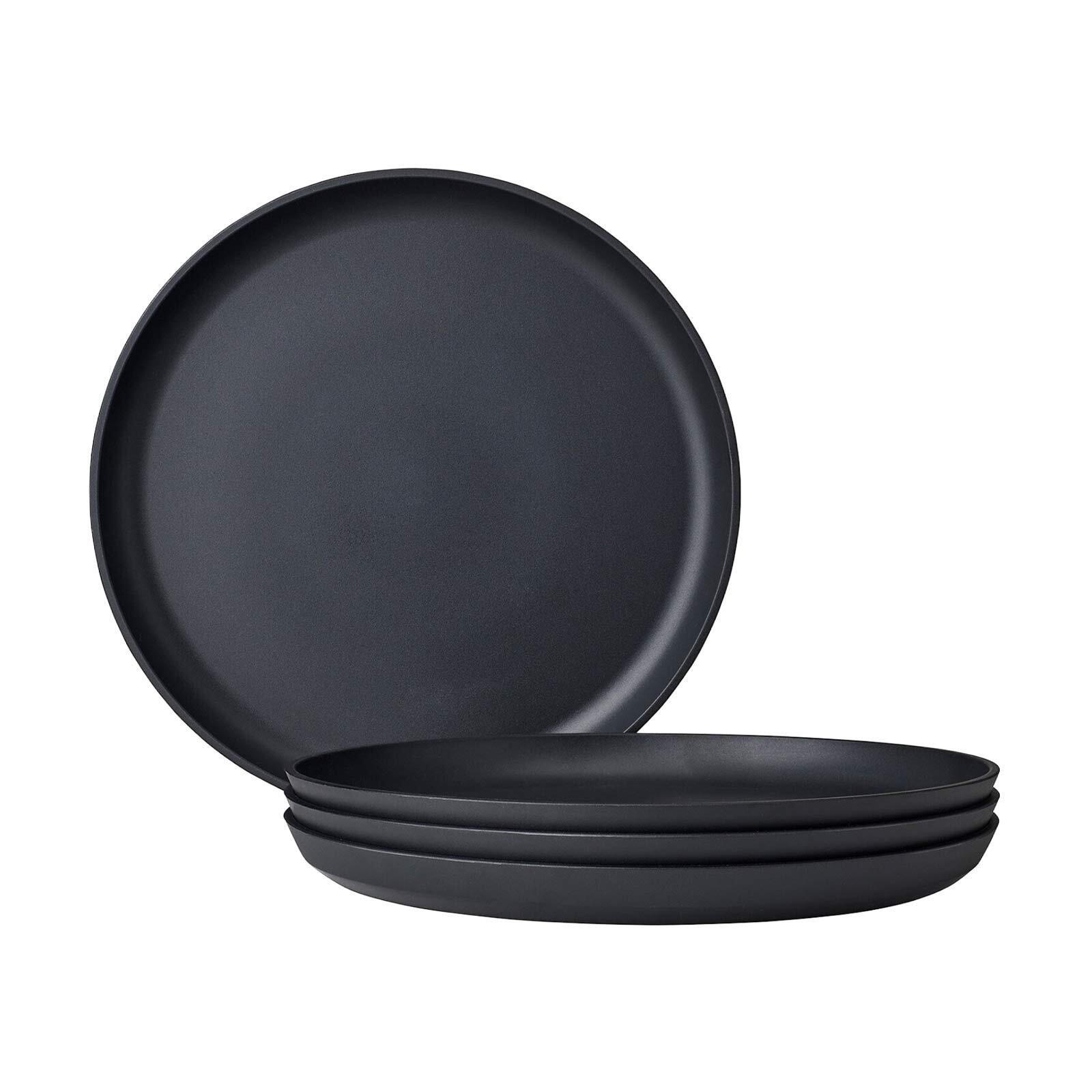 FRÜHSTÜCKSTELLER Silueta Nordic Black ø 23 cm 4er Set - Schwarz, Kunststoff (23cm) - Mepal