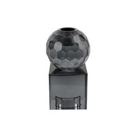 KERZENSTÄNDER Crystal Art Medium Squared - Schwarz - 6/6/13 cm - Schwarz, Glas (6/13/6cm) - Present Time