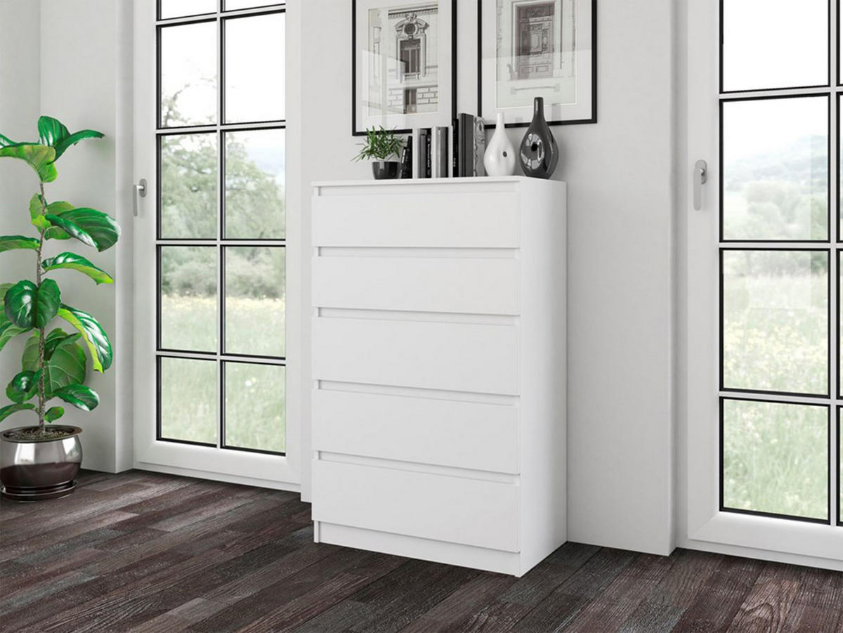 KOMMODE Malwa weiß, ca. 110 x 70 x 40 cm - Weiß, Holzwerkstoff (70/109.5/40cm) - Selsey